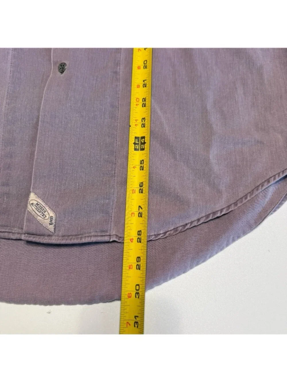 Vintage Levi's Long Sleeve Button Up Shirt Lavender Purple Pockets Mens Large